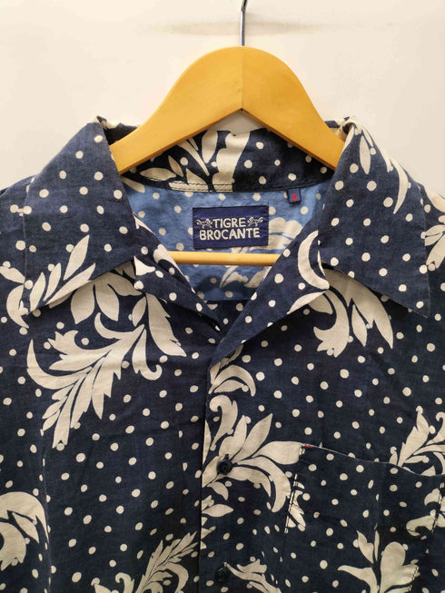 ティグルブロカンテ TIGRE BROCANTE ドット 総柄 開襟 S/S アロハ シャツ メンズ JPN:2